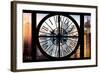 Giant Clock Window - View of the Skyscrapers of Times Square at Sunset-Philippe Hugonnard-Framed Photographic Print