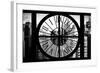 Giant Clock Window - View of the Skyscrapers of Times Square II-Philippe Hugonnard-Framed Photographic Print