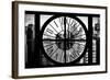 Giant Clock Window - View of the Skyscrapers of Times Square II-Philippe Hugonnard-Framed Photographic Print