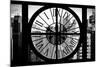 Giant Clock Window - View of the Skyscrapers of Times Square II-Philippe Hugonnard-Mounted Photographic Print