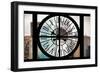 Giant Clock Window - View of the Skyscrapers of Times Square-Philippe Hugonnard-Framed Photographic Print