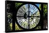 Giant Clock Window - View of the Streets of San Francisco-Philippe Hugonnard-Framed Stretched Canvas