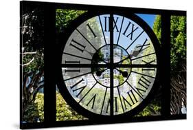 Giant Clock Window - View of the Streets of San Francisco-Philippe Hugonnard-Stretched Canvas