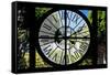 Giant Clock Window - View of the Streets of San Francisco-Philippe Hugonnard-Framed Stretched Canvas