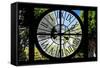 Giant Clock Window - View of the Streets of San Francisco-Philippe Hugonnard-Framed Stretched Canvas