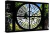 Giant Clock Window - View of the Streets of San Francisco-Philippe Hugonnard-Stretched Canvas