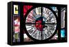 Giant Clock Window - View of Times Square - Manhattan-Philippe Hugonnard-Framed Stretched Canvas