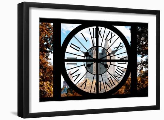Giant Clock Window - View on Central Park West - San Remo III-Philippe Hugonnard-Framed Photographic Print