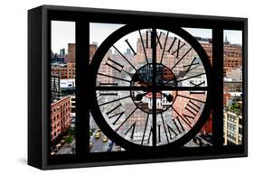Giant Clock Window - View on Chelsea Market - Meatpacking District III-Philippe Hugonnard-Framed Stretched Canvas