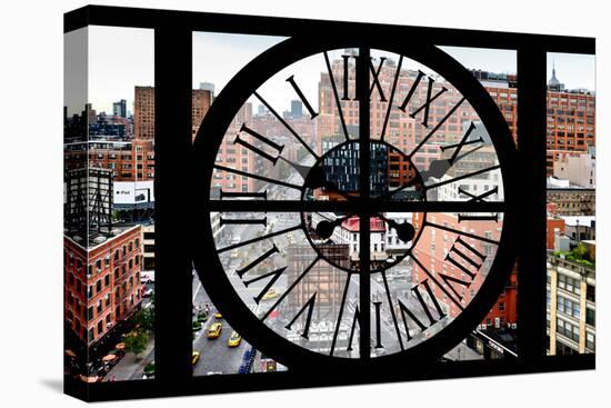 Giant Clock Window - View on Chelsea Market - Meatpacking District III-Philippe Hugonnard-Stretched Canvas