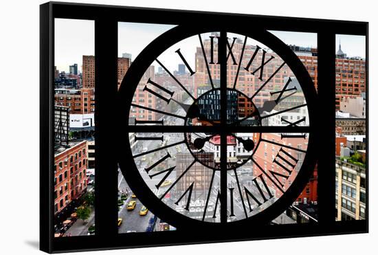 Giant Clock Window - View on Chelsea Market - Meatpacking District III-Philippe Hugonnard-Framed Stretched Canvas