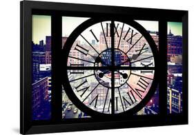 Giant Clock Window - View on Chelsea Market - Meatpacking District V-Philippe Hugonnard-Framed Photographic Print