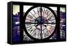 Giant Clock Window - View on Chelsea Market - Meatpacking District V-Philippe Hugonnard-Framed Stretched Canvas