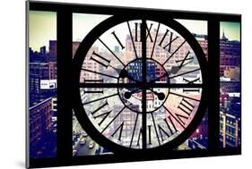 Giant Clock Window - View on Chelsea Market - Meatpacking District V-Philippe Hugonnard-Mounted Photographic Print