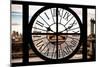 Giant Clock Window - View on East River and Manhattan Bridge III-Philippe Hugonnard-Mounted Photographic Print