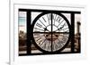 Giant Clock Window - View on East River and Manhattan Bridge III-Philippe Hugonnard-Framed Photographic Print