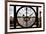 Giant Clock Window - View on East River and Manhattan Bridge III-Philippe Hugonnard-Framed Photographic Print