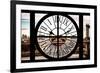 Giant Clock Window - View on East River and Manhattan Bridge III-Philippe Hugonnard-Framed Photographic Print