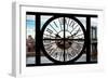 Giant Clock Window - View on East River and Manhattan Bridge-Philippe Hugonnard-Framed Photographic Print