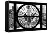 Giant Clock Window - View on Lower Manhattan - New York City III-Philippe Hugonnard-Framed Stretched Canvas