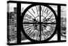 Giant Clock Window - View on Lower Manhattan - New York City III-Philippe Hugonnard-Stretched Canvas