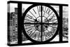 Giant Clock Window - View on Lower Manhattan - New York City III-Philippe Hugonnard-Stretched Canvas