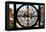Giant Clock Window - View on Lower Manhattan - New York City-Philippe Hugonnard-Framed Stretched Canvas