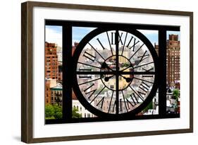 Giant Clock Window - View on Lower Manhattan - New York City-Philippe Hugonnard-Framed Photographic Print