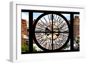 Giant Clock Window - View on Lower Manhattan - New York City-Philippe Hugonnard-Framed Photographic Print