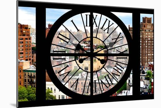 Giant Clock Window - View on Lower Manhattan - New York City-Philippe Hugonnard-Mounted Photographic Print