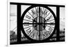 Giant Clock Window - View on Manhattan Bridge and the Empire State Building II-Philippe Hugonnard-Framed Photographic Print