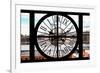 Giant Clock Window - View on Manhattan Bridge and the Empire State Building III-Philippe Hugonnard-Framed Photographic Print