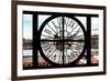 Giant Clock Window - View on Manhattan Bridge and the Empire State Building III-Philippe Hugonnard-Framed Photographic Print