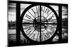 Giant Clock Window - View on Manhattan Bridge and the Empire State Building IV-Philippe Hugonnard-Mounted Photographic Print