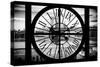 Giant Clock Window - View on Manhattan Bridge and the Empire State Building IV-Philippe Hugonnard-Stretched Canvas