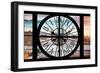 Giant Clock Window - View on Manhattan Bridge and the Empire State Building V-Philippe Hugonnard-Framed Photographic Print