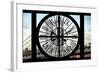 Giant Clock Window - View on Manhattan Bridge and the Empire State Building-Philippe Hugonnard-Framed Photographic Print