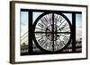 Giant Clock Window - View on Manhattan Bridge and the Empire State Building-Philippe Hugonnard-Framed Photographic Print