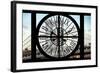 Giant Clock Window - View on Manhattan Bridge and the Empire State Building-Philippe Hugonnard-Framed Photographic Print