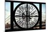 Giant Clock Window - View on Manhattan Bridge and the Empire State Building-Philippe Hugonnard-Mounted Photographic Print