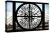 Giant Clock Window - View on Manhattan Bridge and the Empire State Building-Philippe Hugonnard-Stretched Canvas