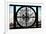 Giant Clock Window - View on Manhattan Bridge and the Empire State Building-Philippe Hugonnard-Framed Photographic Print