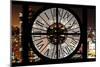 Giant Clock Window - View on Manhattan by Night V-Philippe Hugonnard-Mounted Photographic Print