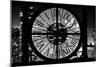 Giant Clock Window - View on Manhattan by Night VI-Philippe Hugonnard-Mounted Photographic Print