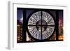 Giant Clock Window - View on Manhattan by Night-Philippe Hugonnard-Framed Photographic Print