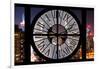 Giant Clock Window - View on Manhattan by Night-Philippe Hugonnard-Framed Photographic Print