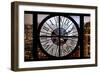 Giant Clock Window - View on Manhattan with Foggy Night-Philippe Hugonnard-Framed Photographic Print