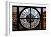 Giant Clock Window - View on Manhattan with Foggy Night-Philippe Hugonnard-Framed Photographic Print