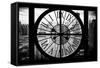 Giant Clock Window - View on Manhattan-Philippe Hugonnard-Framed Stretched Canvas