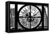 Giant Clock Window - View on Meatpacking District - Manhattan II-Philippe Hugonnard-Framed Stretched Canvas